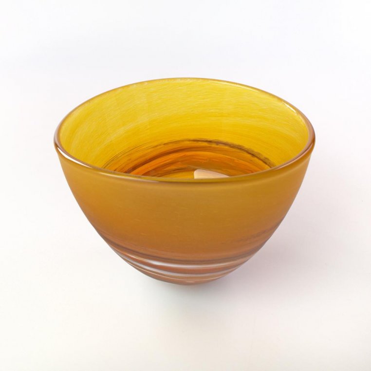 Richard Glass - Seaspray Bowl Amber (RG619)