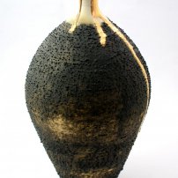 Alex McCarthy Medium Textured Vase with Gold Lustre (AMC4/18)