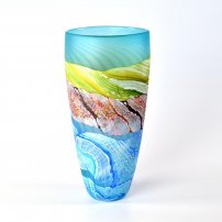 Thomas Petit Medium Tall Vase - Waves (TP157)
